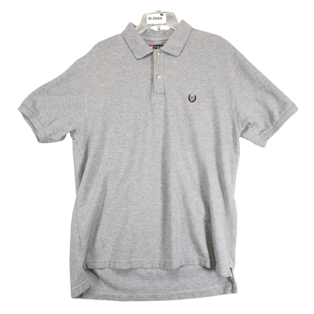 Vintage 90s Chaps Ralph Lauren Gray Polo Shirt Mens L Crest Logo Cotton Classic